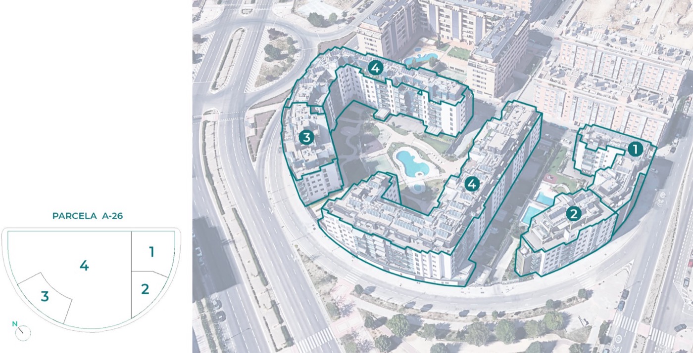 Esquema de «LAS TABLAS», vivienda colectiva libre en MADRID