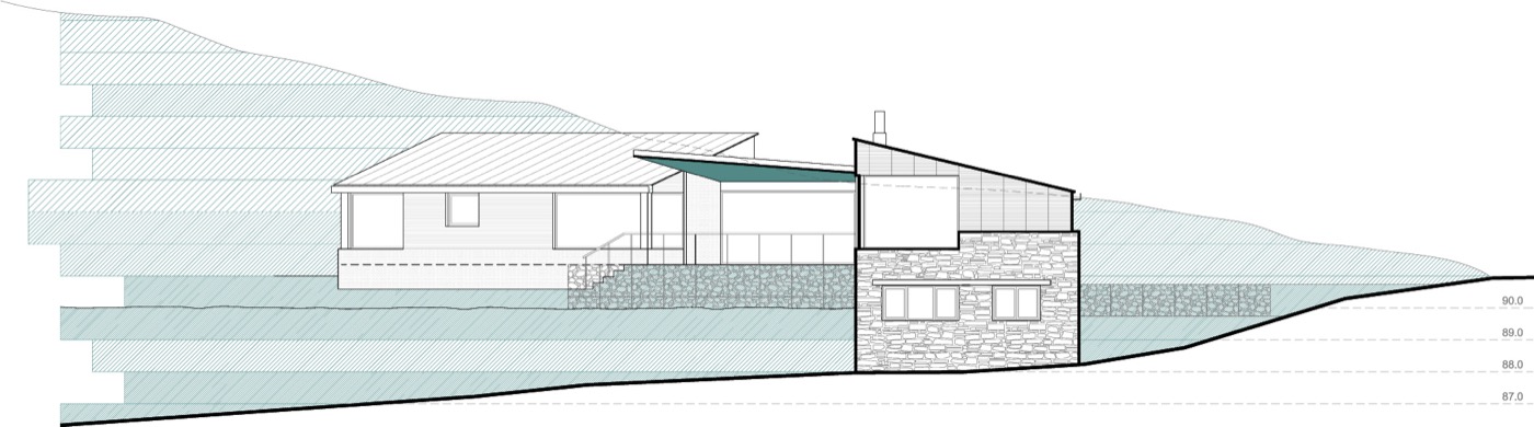 Esquema de «A XOTA», vivienda unifamiliar en LUGO