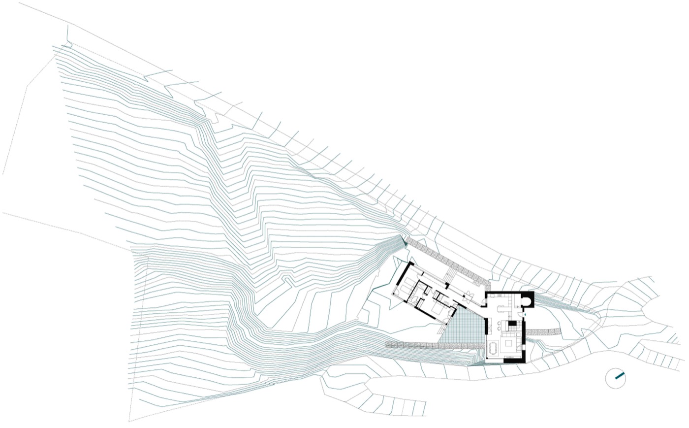 Esquema de «A XOTA», vivienda unifamiliar en LUGO