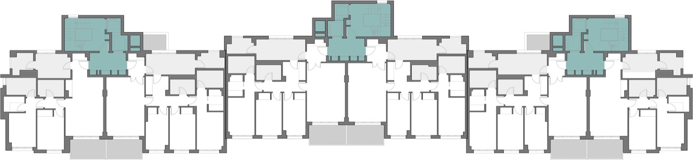 Esquema de «PADRE PIQUER», vivienda colectiva libre en 02 N-V PADRER PIQUER