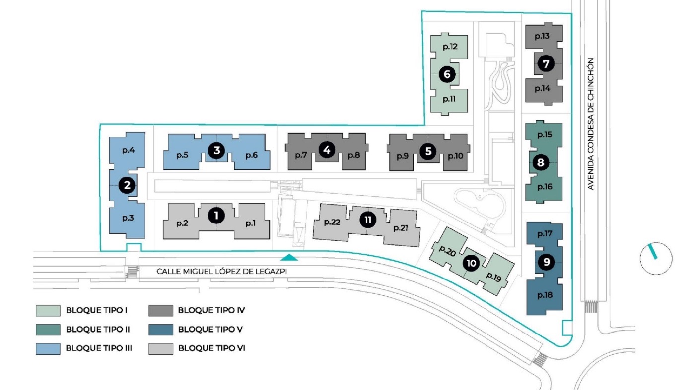 Esquema de «BOADILLA», vivienda colectiva libre en MADRID