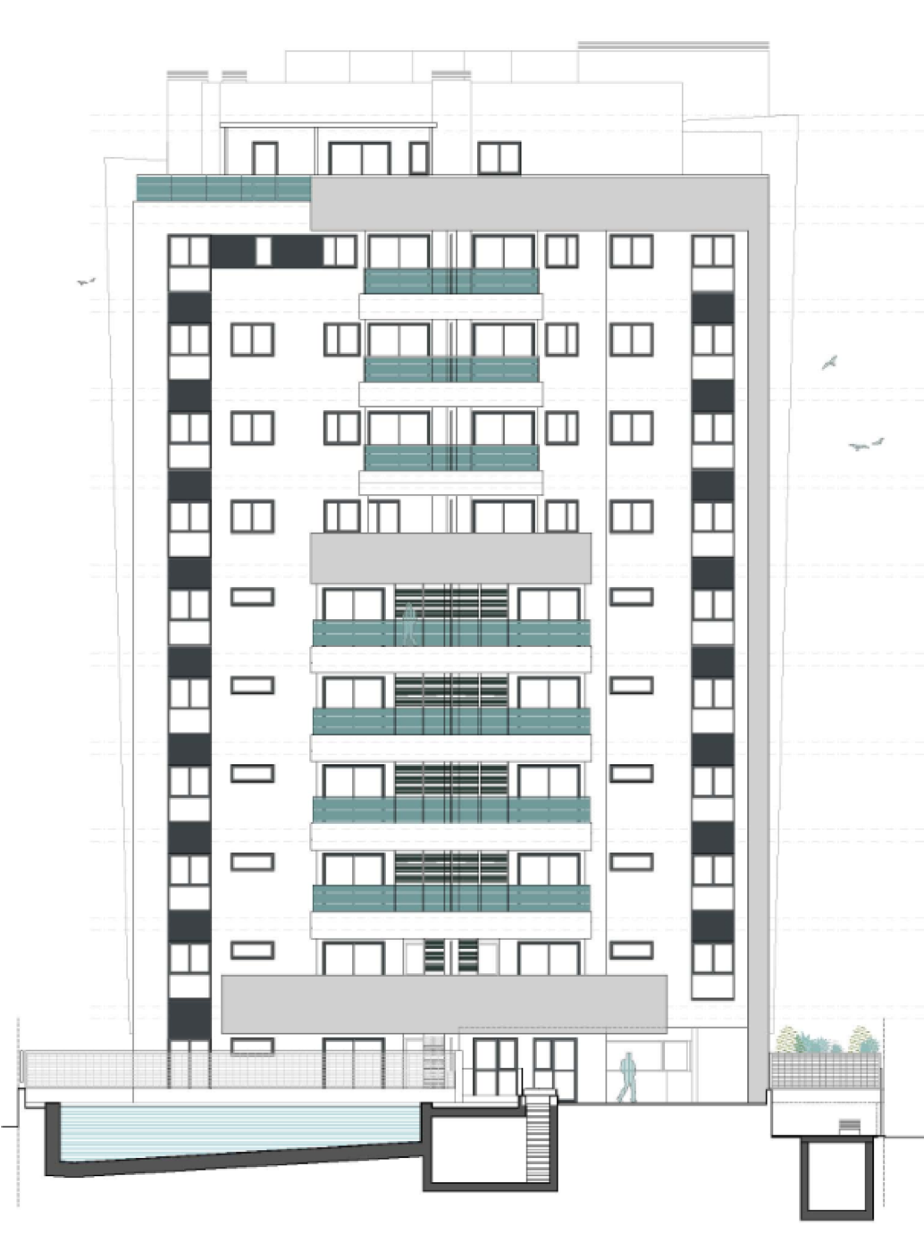 Esquema de «EL CAÑAVERAL», vivienda colectiva libre en MADRID