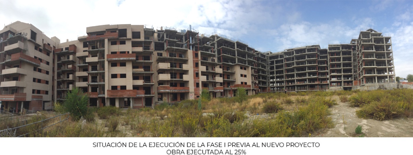 Esquema de «RIVAS FASES I+II+III», vivienda colectiva libre en MADRID