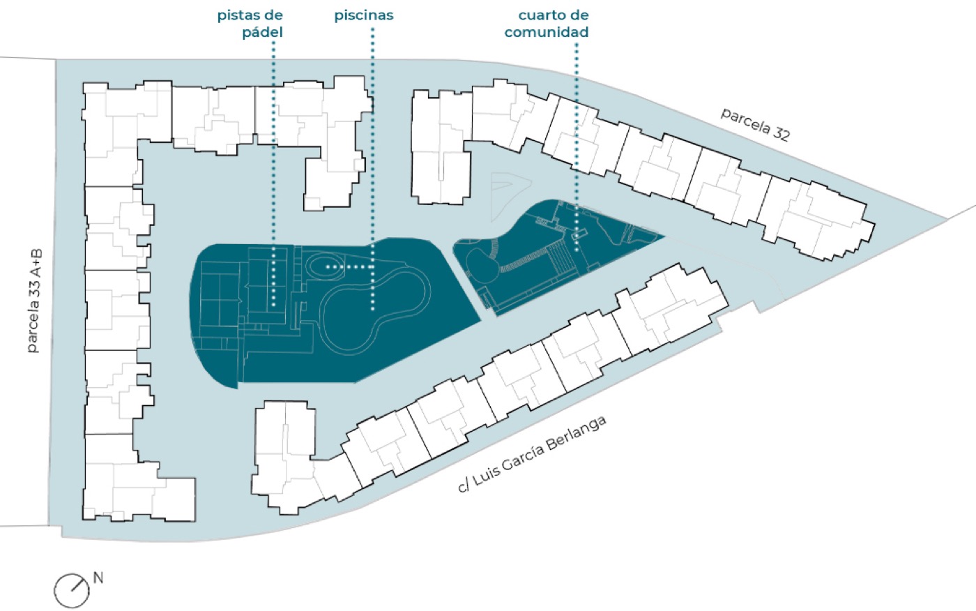 Esquema de «RIVAS FASES I+II+III», vivienda colectiva libre en MADRID