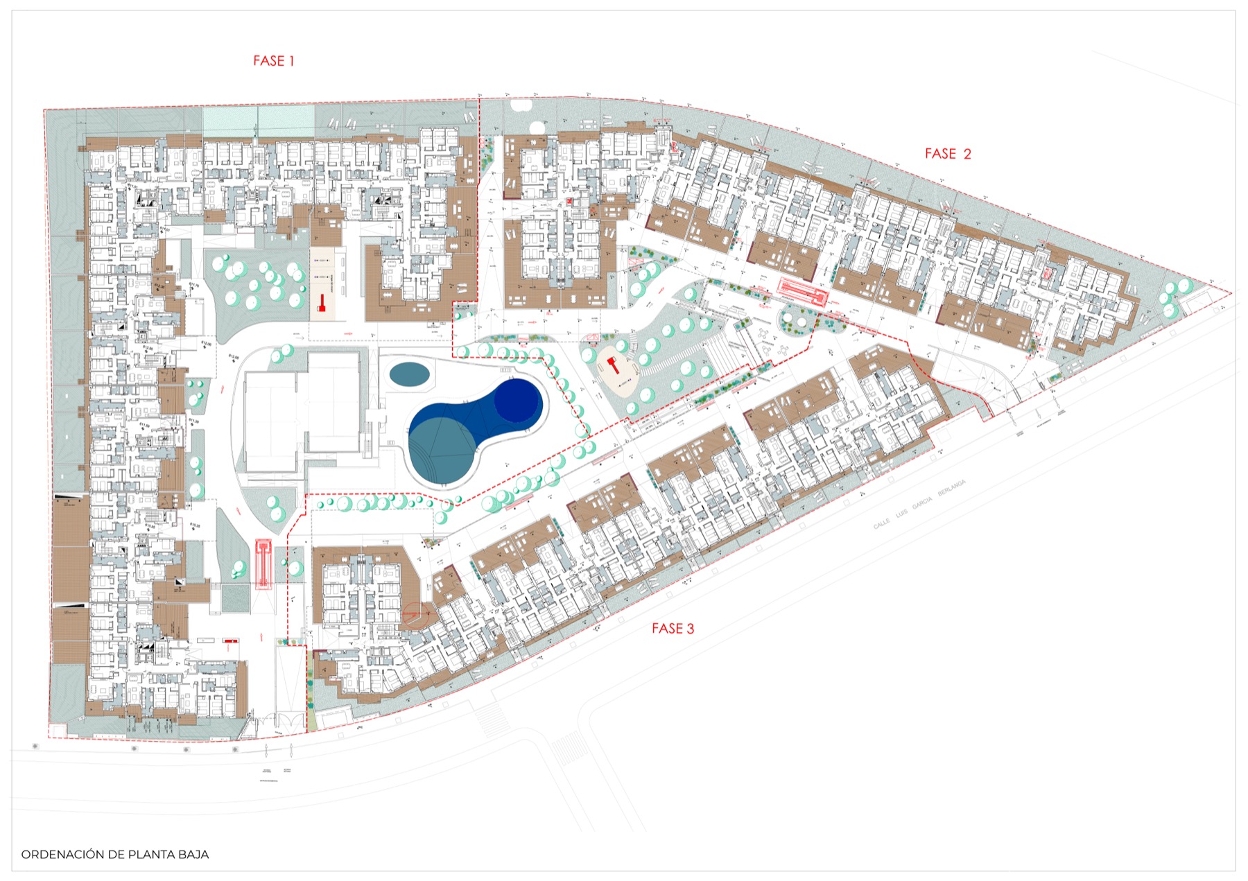 Plano de «RIVAS FASES I+II+III», vivienda colectiva libre en MADRID
