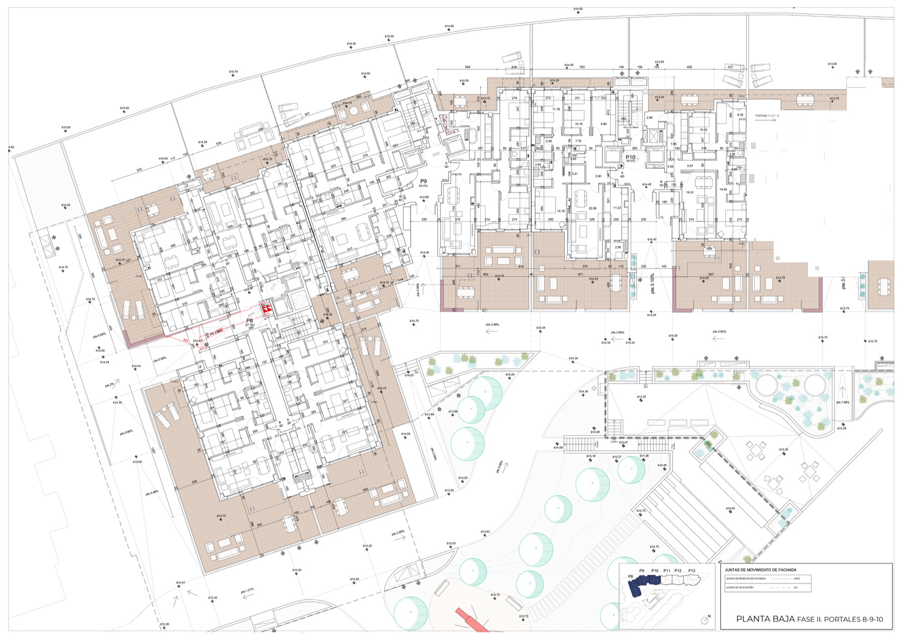 Plano de «RIVAS FASES I+II+III», vivienda colectiva libre en MADRID