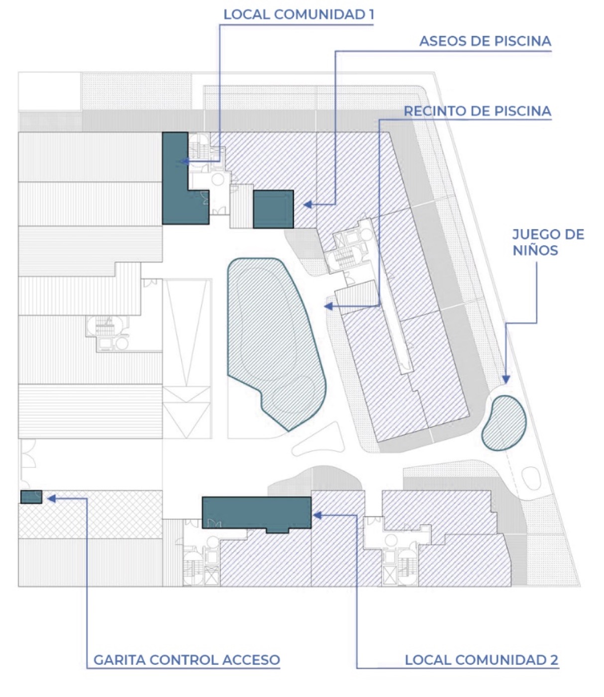 Esquema de «BARAJAS», vivienda colectiva libre en BARAJAS