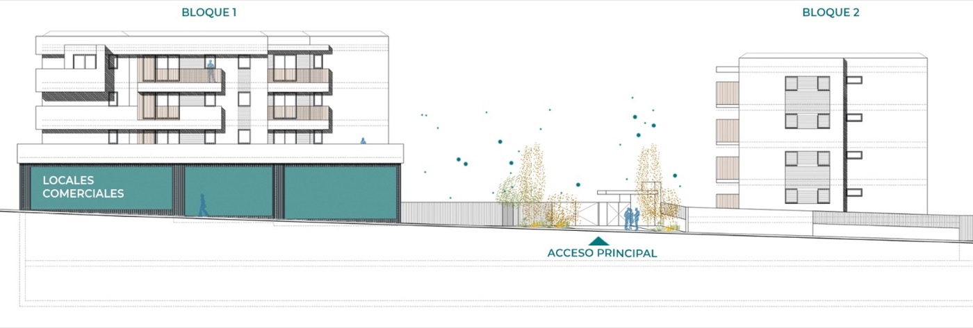 Esquema de «ARPO 6D», vivienda colectiva VPPL en MADRID