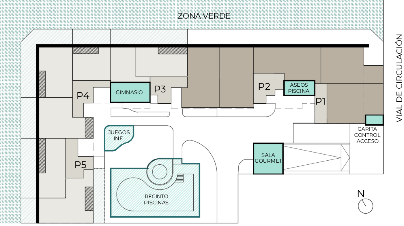 Esquema de «BERROCALES», vivienda colectiva libre en MADRID