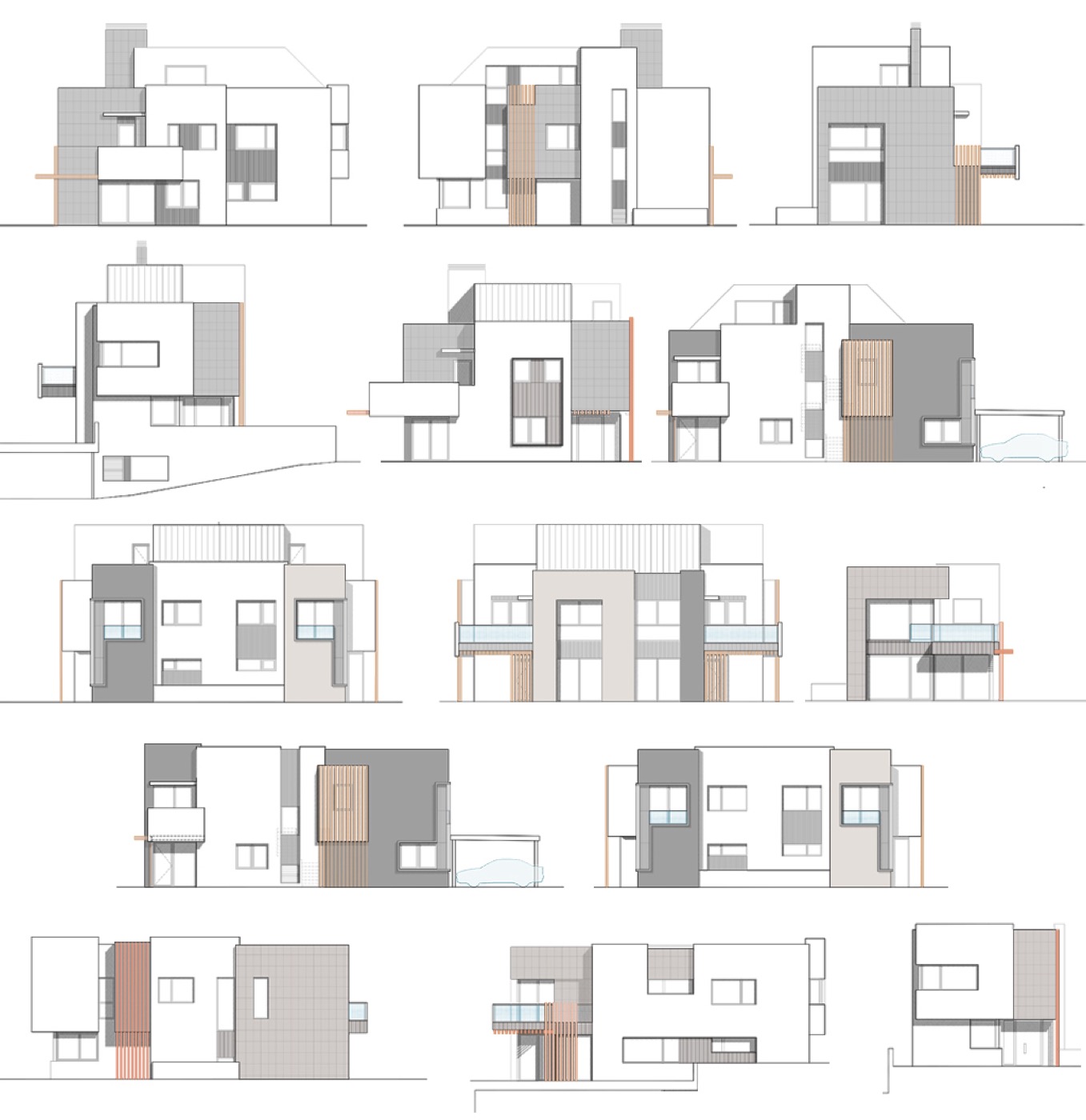 Esquema de «POZUELO UNIFAMILIARES», vivienda unifamiliar en POZUELO DE ALARCÓN