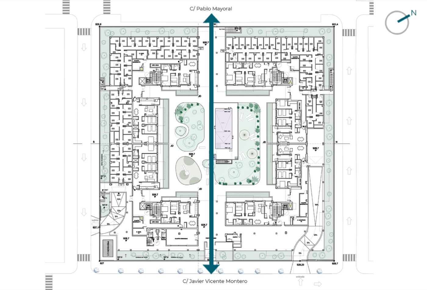 Esquema de «ESCORIAL», vivienda colectiva VPPL en EL ESCORIAL
